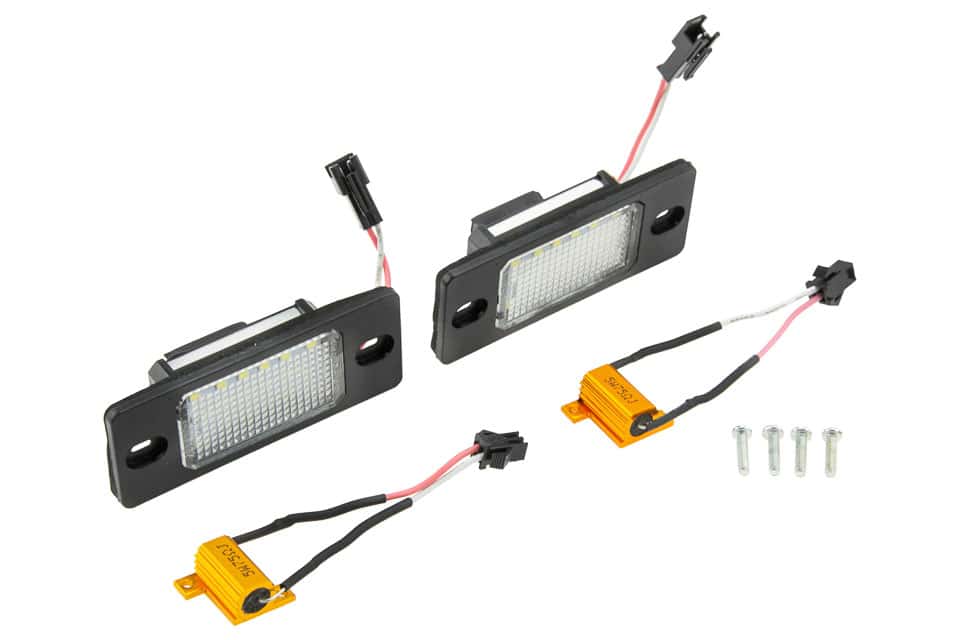 Led Rekisterikilven valaisinpari Bora / Golf IV / Golf V / Passat / Tiguan / Touareg