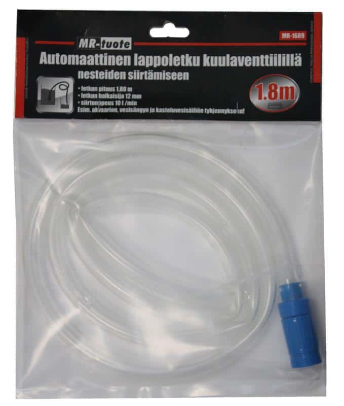 Automaattinen lappoletku 12 mm x 1,80 m