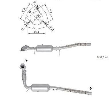 Hiukkassuodatin Ford Transit 2,2TDCI EURO5