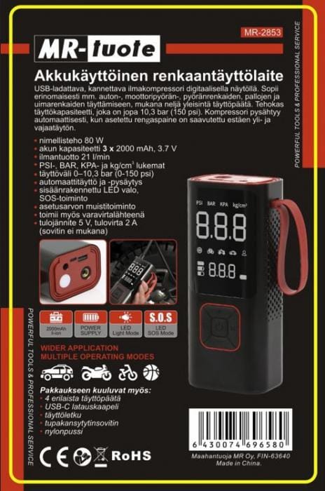 Akkukäyttöinen renkaantäyttölaite - Image 3