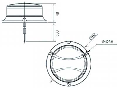 LED-vilkkumajakka, pulttikiinnitys - Image 2