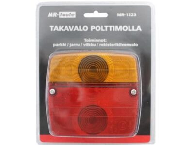 Peräkärryn takavalo polttimolla