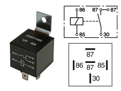 Kytkentärele 12V/40A / 5-napaa