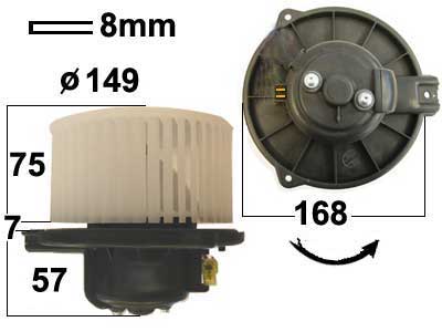 Lämmityslaitteen puhallinmoottori Toyota / Mazda