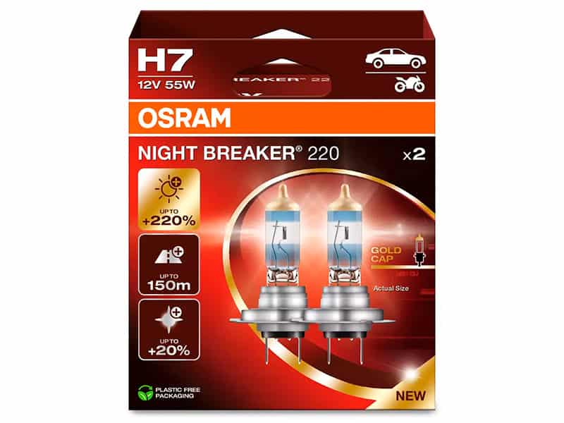 H7 Osram Night Breaker +220% Polttimopari