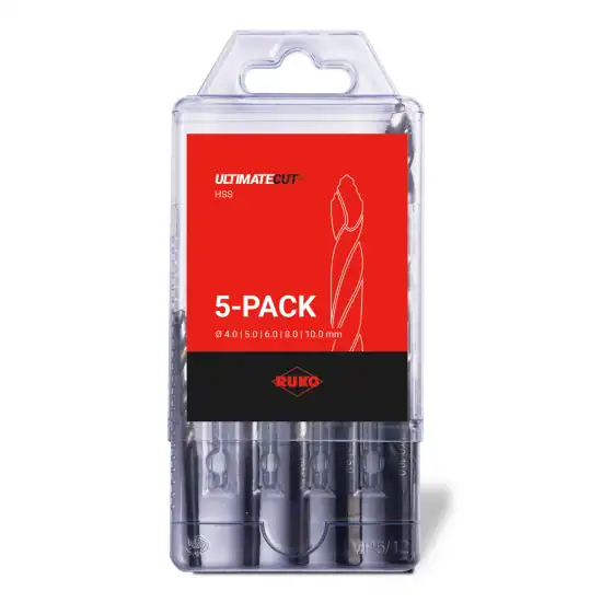 RUKO Flowstep Poranteräsarja DIN 338 5-osainen