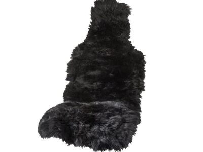 Etupenkin istuinsuoja, Musta, (Lampaankarva jäljitelmä)